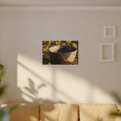 Seijaku Broken Pottery Canvas Art - Kintsugi Gold Repair