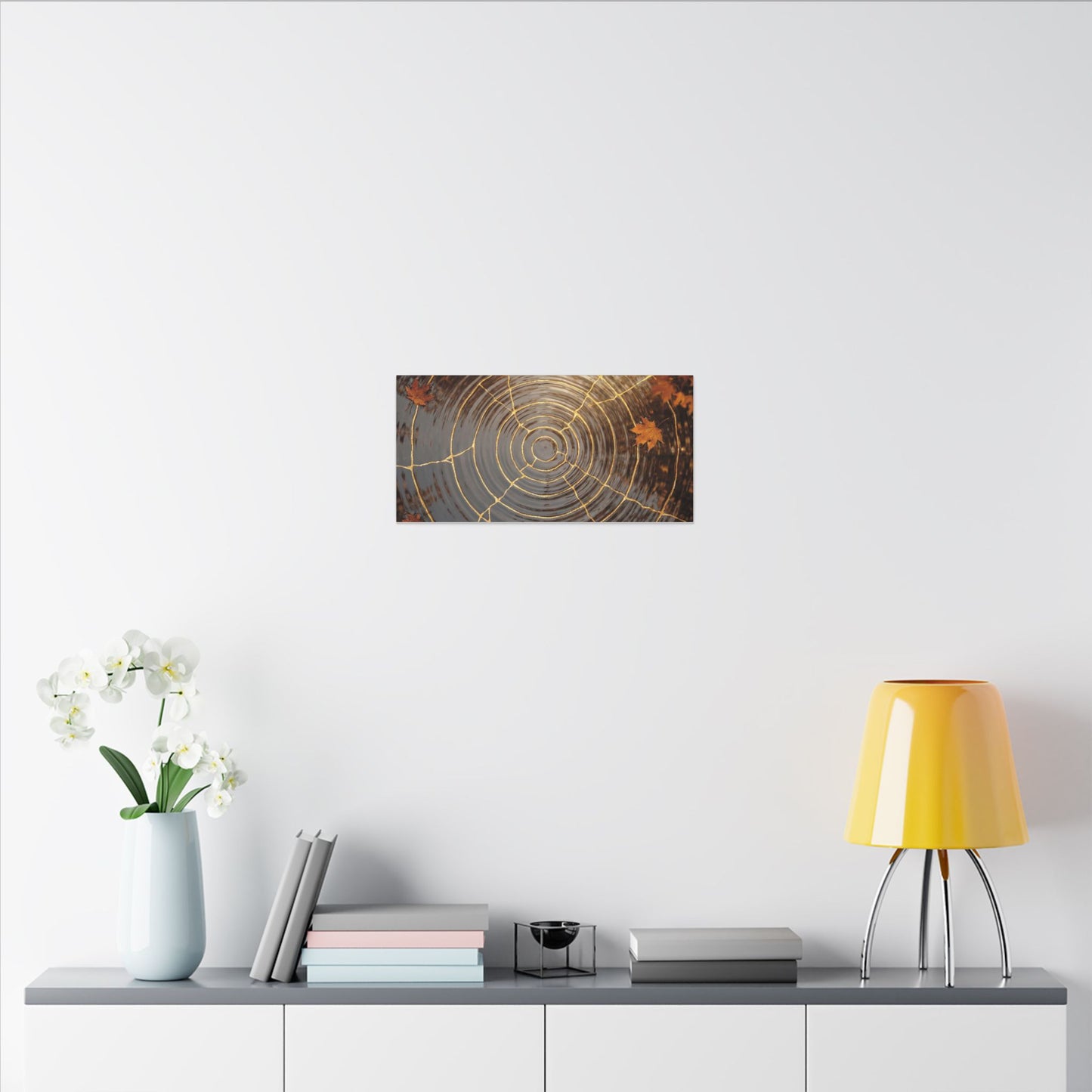 Artful Water Ripple Canvas Art - Gold Vein Kintsugi