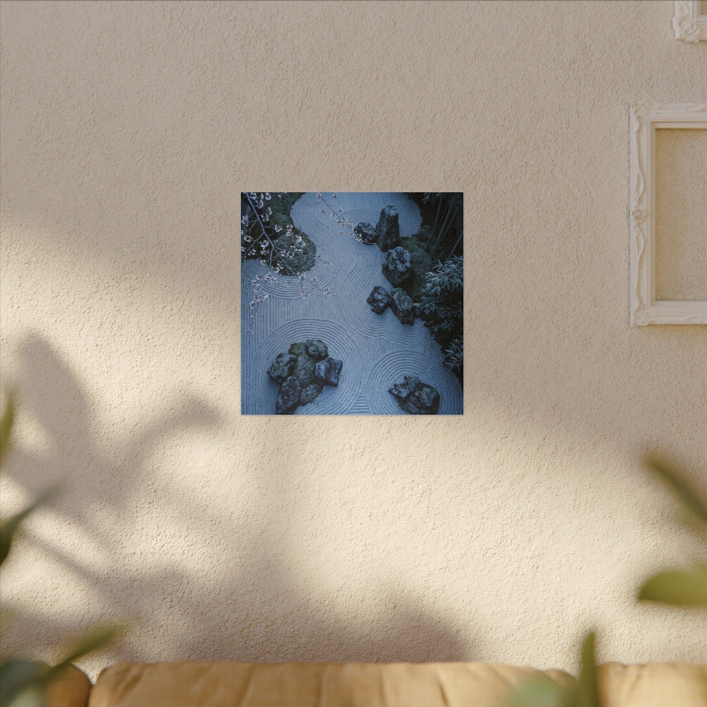 Earthy Silk Drape Canvas Art - Minimal Line Japandi