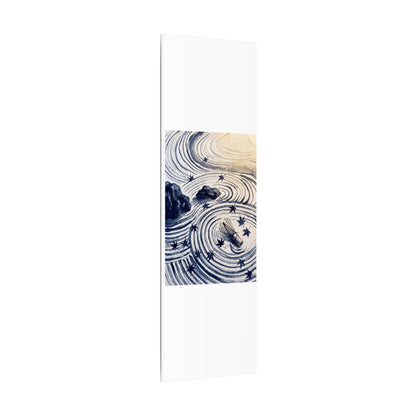 Zen Rock Garden in Golden Hour | Sumi E Canvas Art