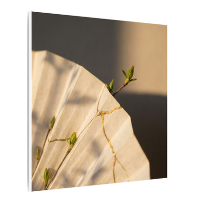 Paper Fold Gold Vein Canvas Art | Healing Kintsugi Art