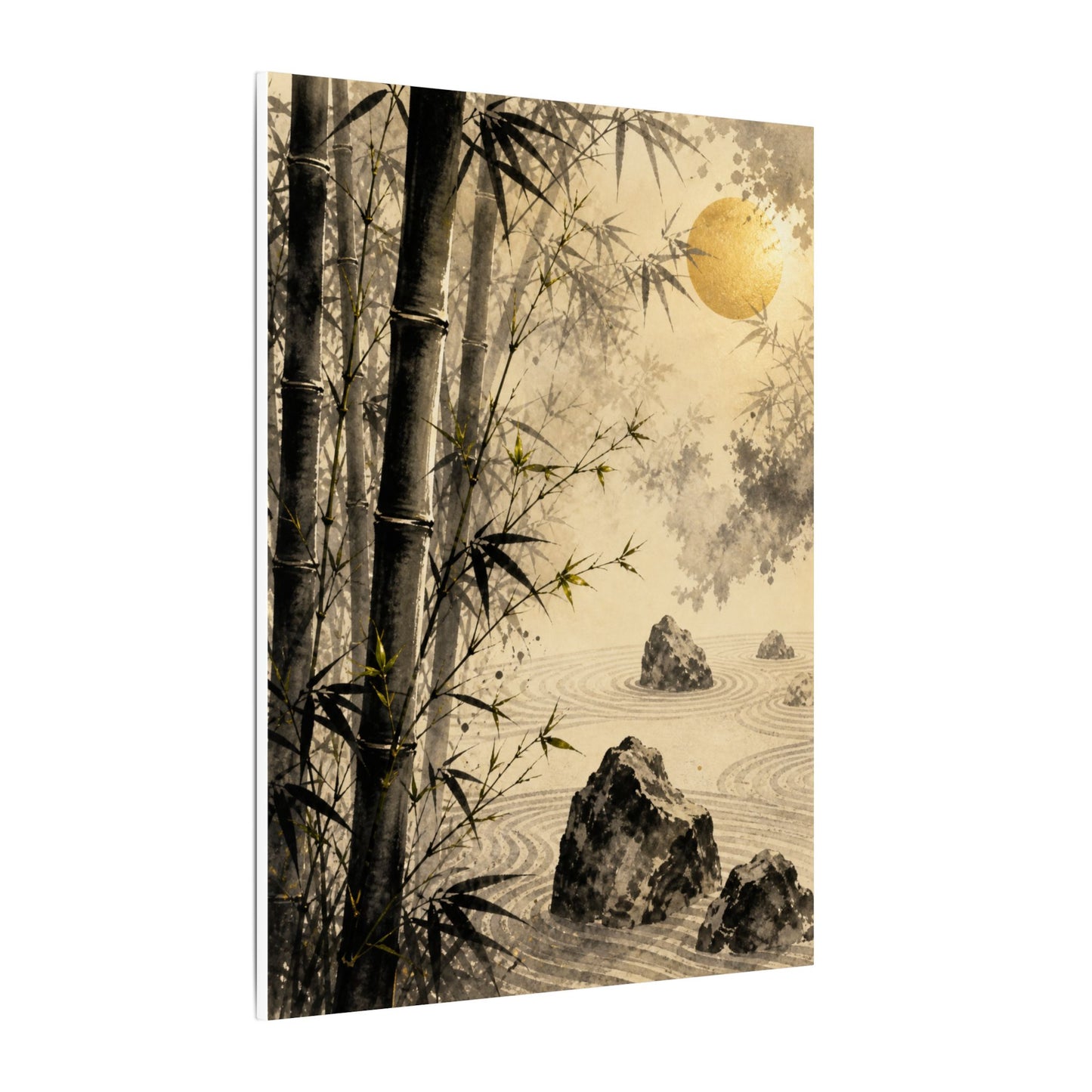 Peaceful Bamboo Grove Canvas Art - Karesansui Zen