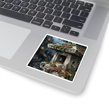 Stone Lantern Sticker | Autumn Japandi Minimal Line Art