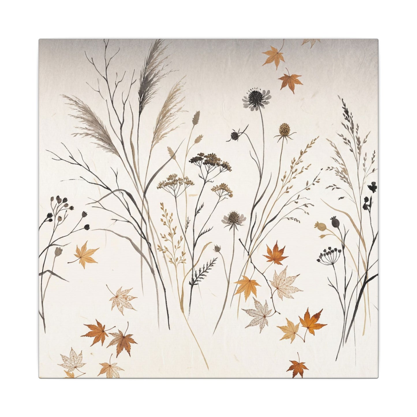 Dawn Dried Flowers Canvas Art - Japandi Kanso