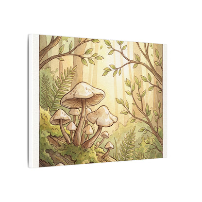 Spring Wild Mushrooms Mushroom Illustration Canvas Art | Cozy Decor