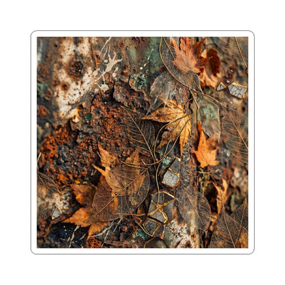 Warm Rust Patina Sticker - Texture Japandi Art Print