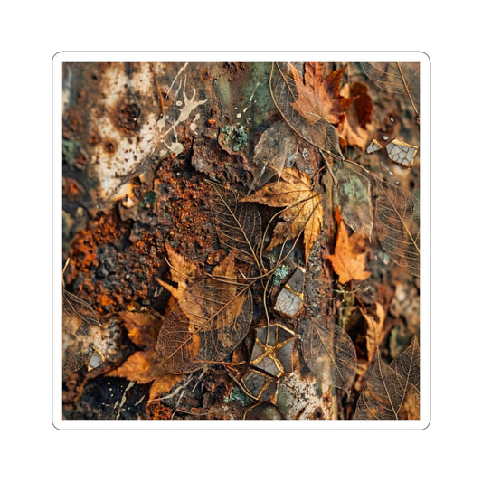 Warm Rust Patina Sticker - Texture Japandi Art Print