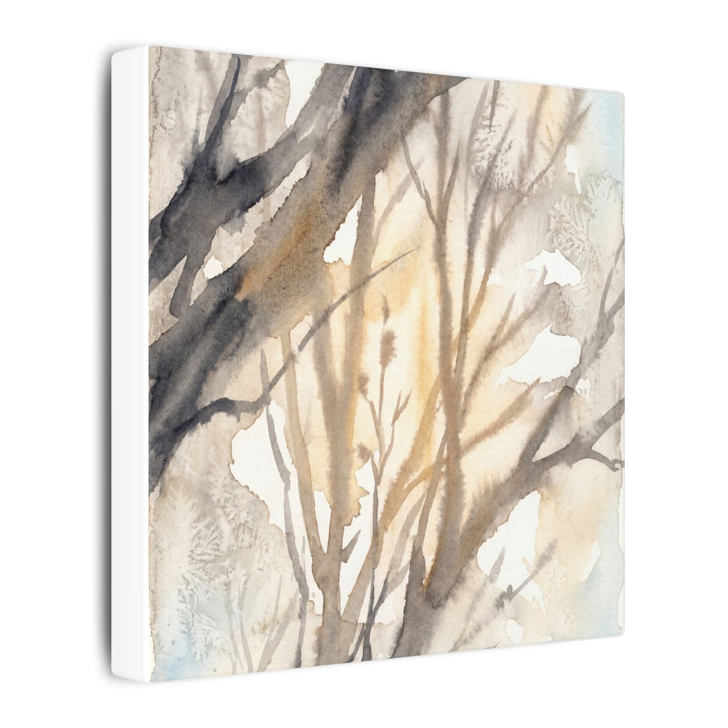 Ma Shadow Play Canvas Art - Japandi Watercolor