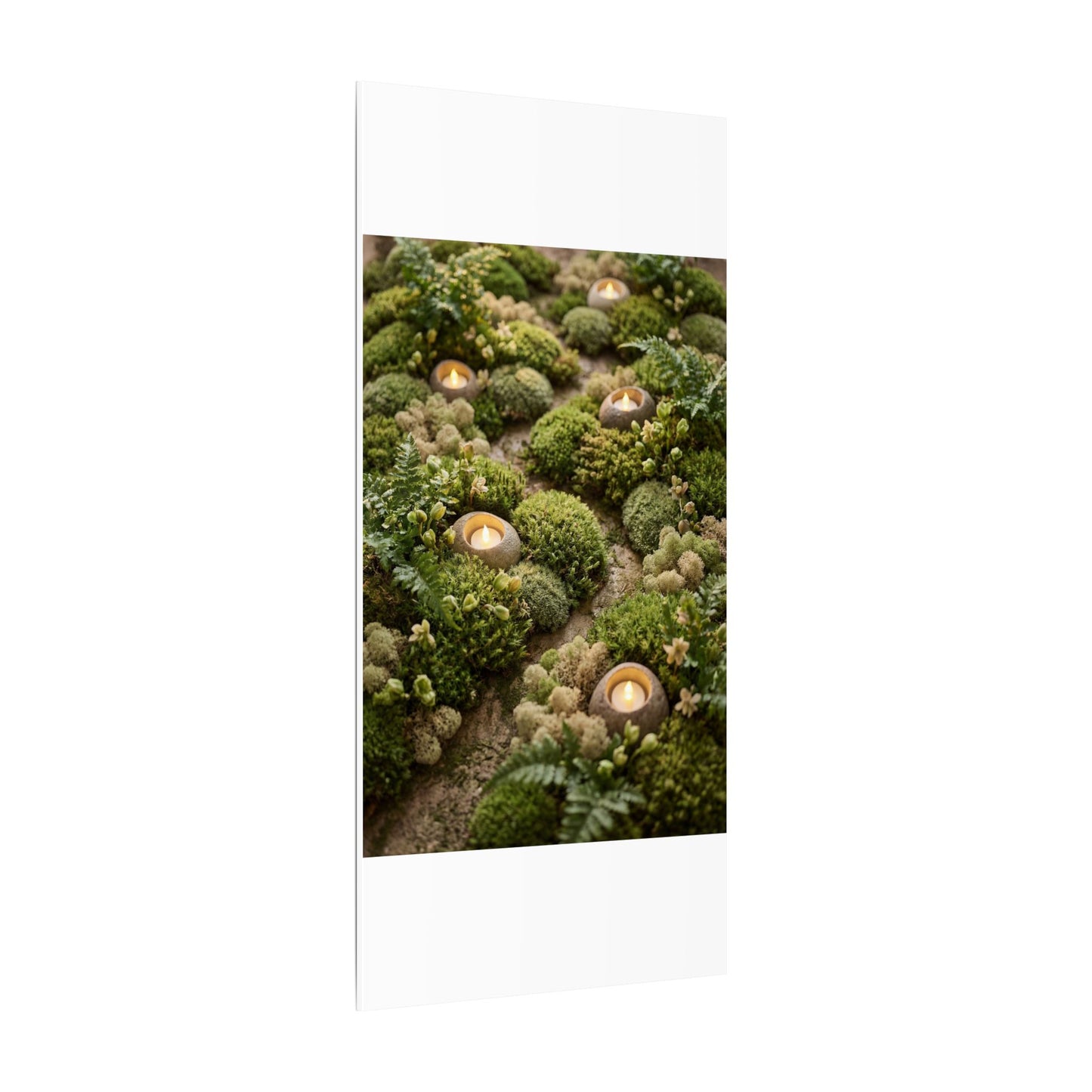 Moss Close Up Japanese Pattern Canvas Art | Neutral Japandi Art