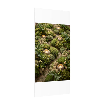 Moss Close Up Japanese Pattern Canvas Art | Neutral Japandi Art