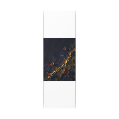 Cracked Earth Canvas Art | Autumn Dark Japandi Dark Texture Art
