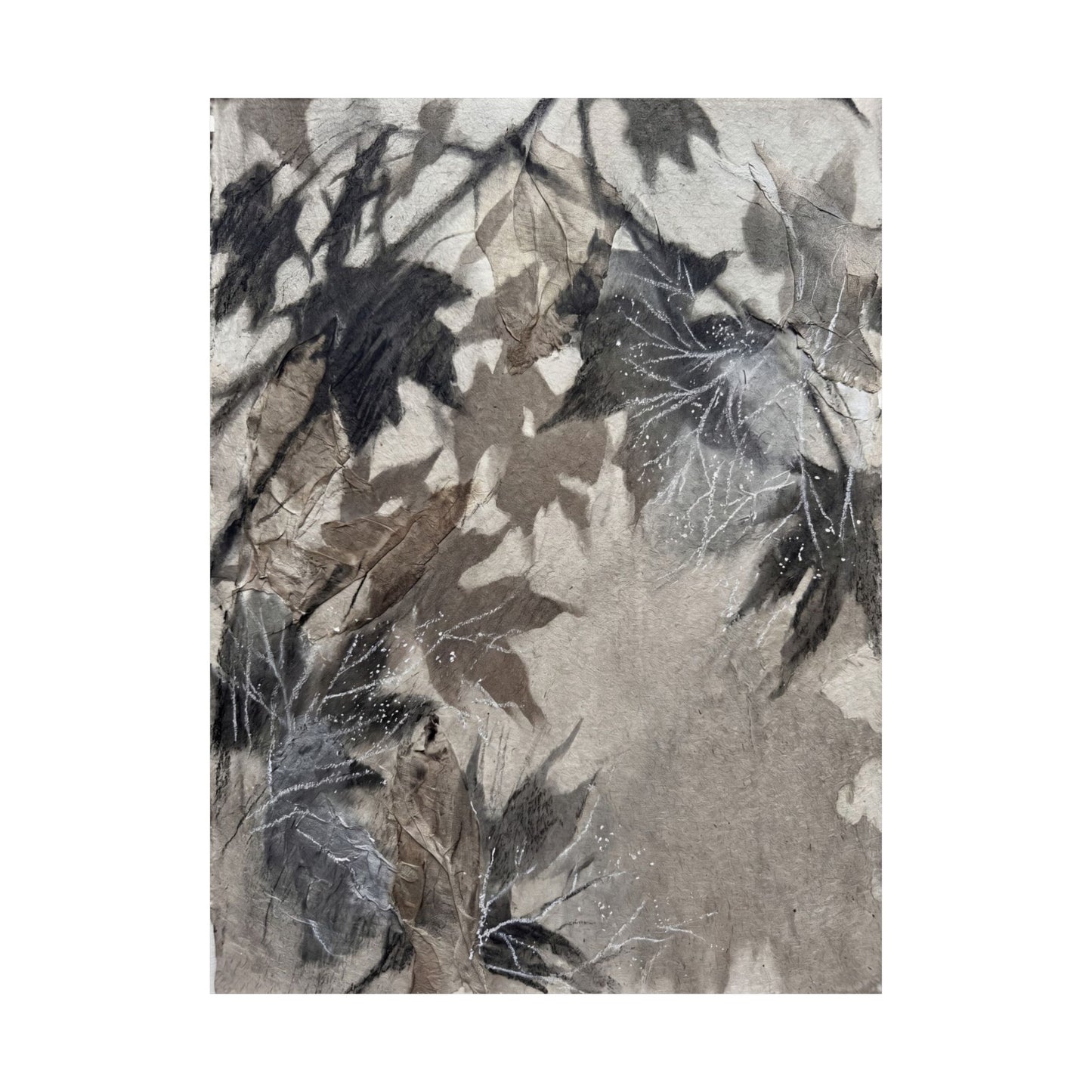 Shadow Play Texture Wall Art Print | Elegant Japandi Art