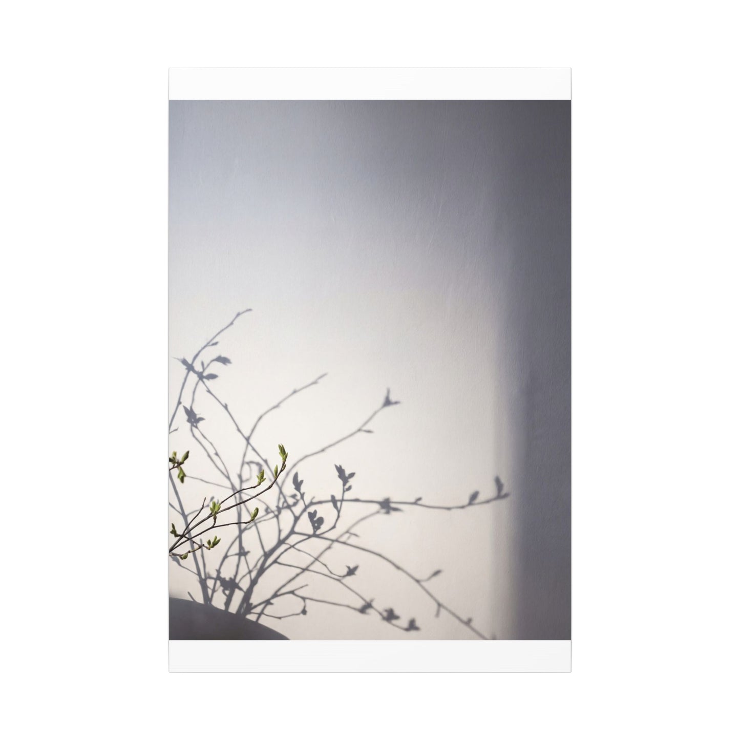Japandi Shadow Play in Dawn | Japanese Pattern Canvas Art