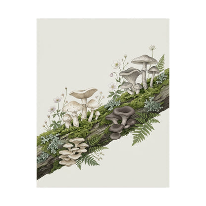 Dried Flowers Japanese Pattern Wall Art Print | Cozy Japandi Art