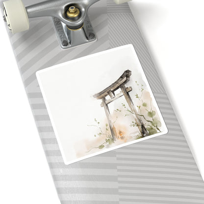 Torii Gate Sticker | Spring Japandi Watercolor Art