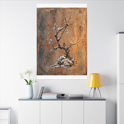 Datsuzoku Rust Patina Canvas Art - Zen Sumi E