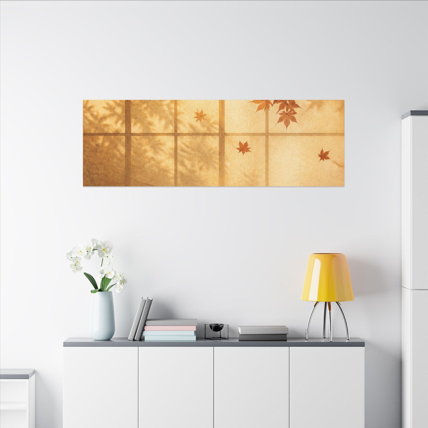 Shoji Screen Texture Canvas Art | Earthy Japandi Art
