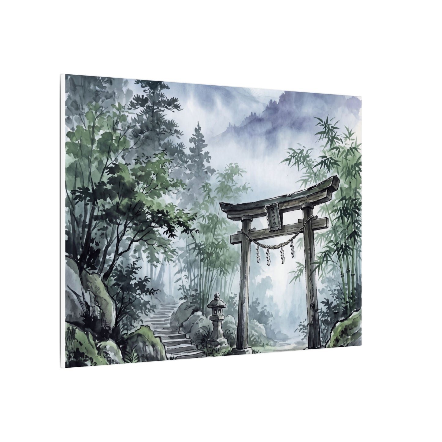 Moonlight Torii Gate Canvas Art - Zen Fukinsei