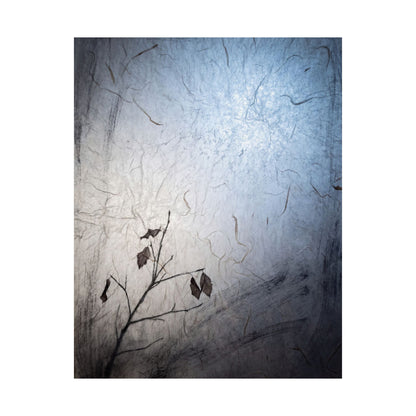 Japandi Shoji Screen in Moonlight | Texture Wall Art Print