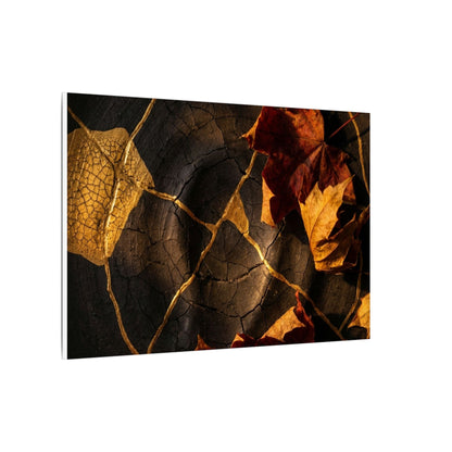 Resilient Shadow Play Canvas Art - Crackle Gold Kintsugi