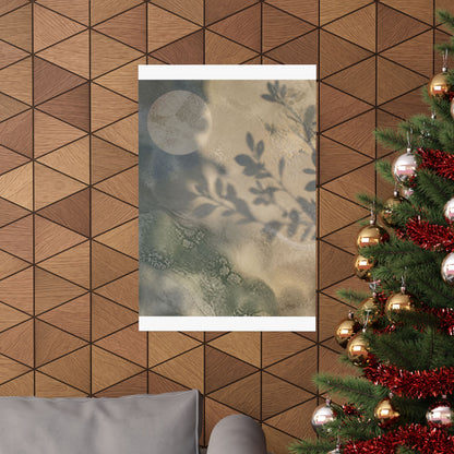 Winter Shadow Play Texture Wall Art Print | Cozy Decor