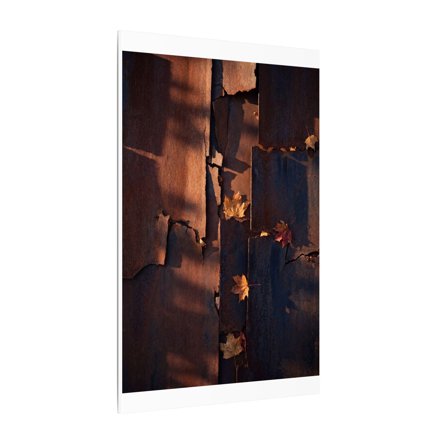 Seijaku Rust Patina Canvas Art - Dark Japandi Shadow Zen