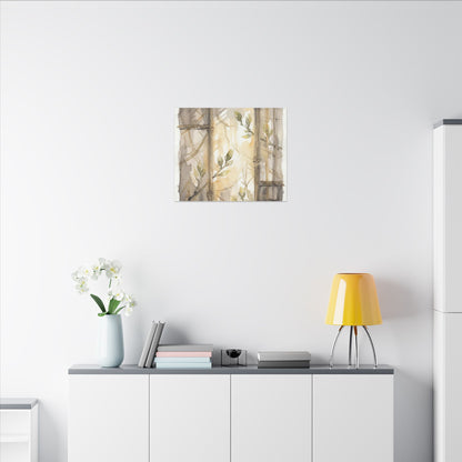 Shoji Screen Spring Canvas Art | Japandi Cozy Design