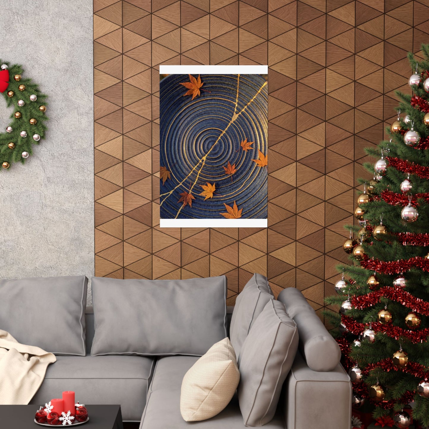Datsuzoku Water Ripple Wall Art Print - Kintsugi Gold Repair