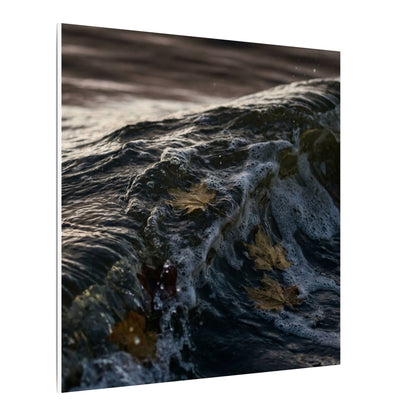 Dark Japandi Ocean Wave in Dawn | Moody Minimal Canvas Art