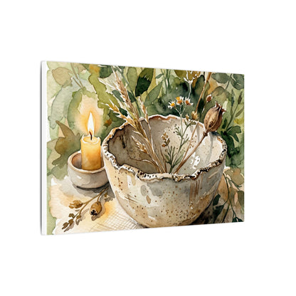 Ceramic Bowl Summer Canvas Art | Japandi Elegant Design