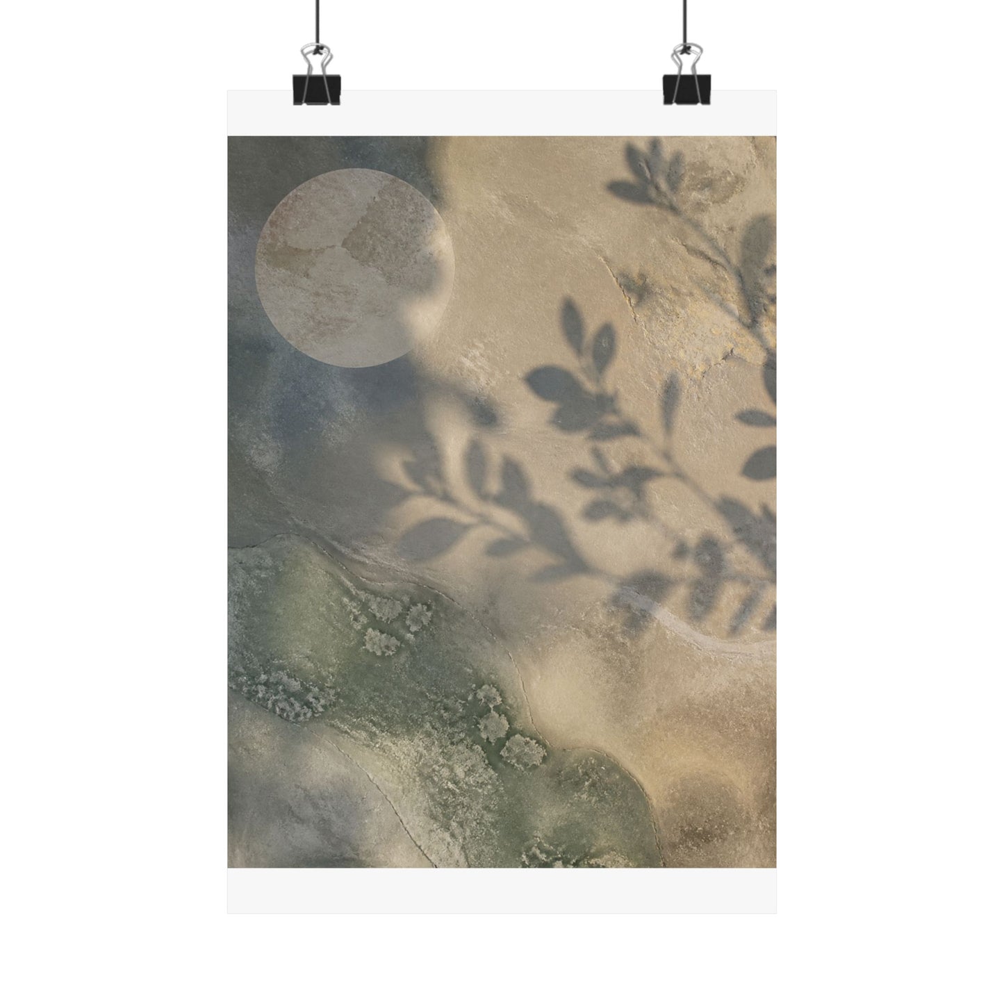 Winter Shadow Play Texture Wall Art Print | Cozy Decor