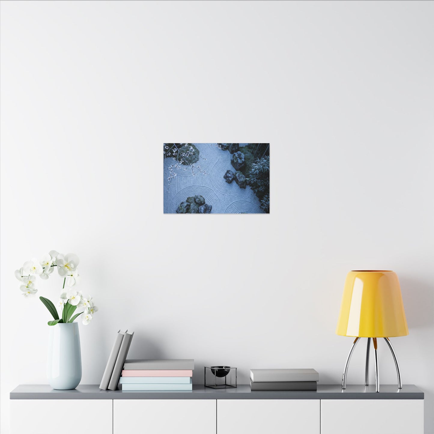 Earthy Silk Drape Canvas Art - Minimal Line Japandi