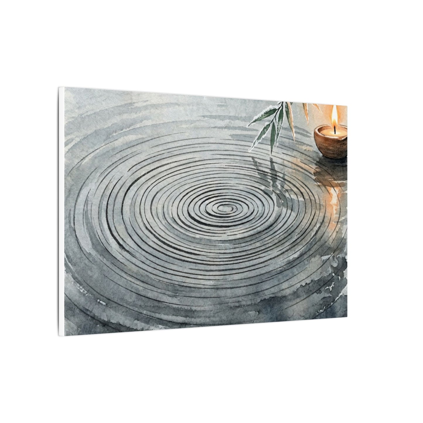 Water Ripple Sumi E Canvas Art | Calm Zen Art