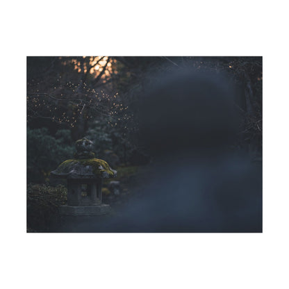Spring Stone Lantern Moody Minimal Canvas Art | Bold Decor Art Print
