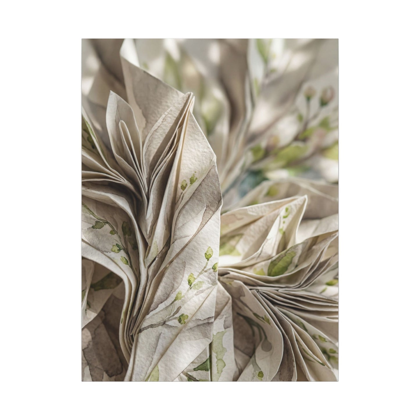 Fukinsei Paper Fold Canvas Art - Japandi Watercolor