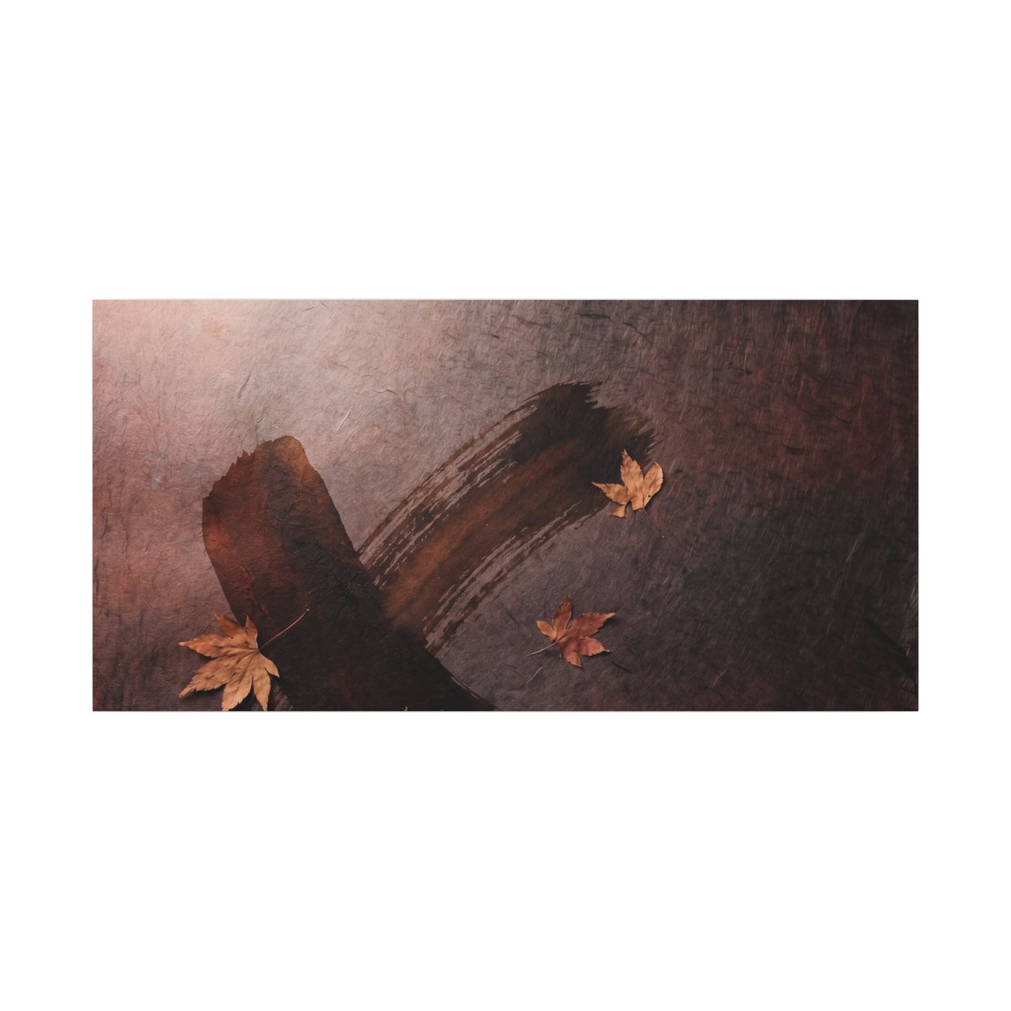 Moody Ink Brushstroke Canvas Art - Moody Minimal Dark Japandi