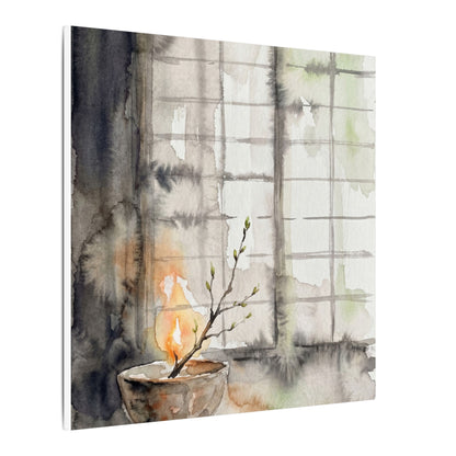 Shoji Screen Canvas Art | Spring Japandi Watercolor Art