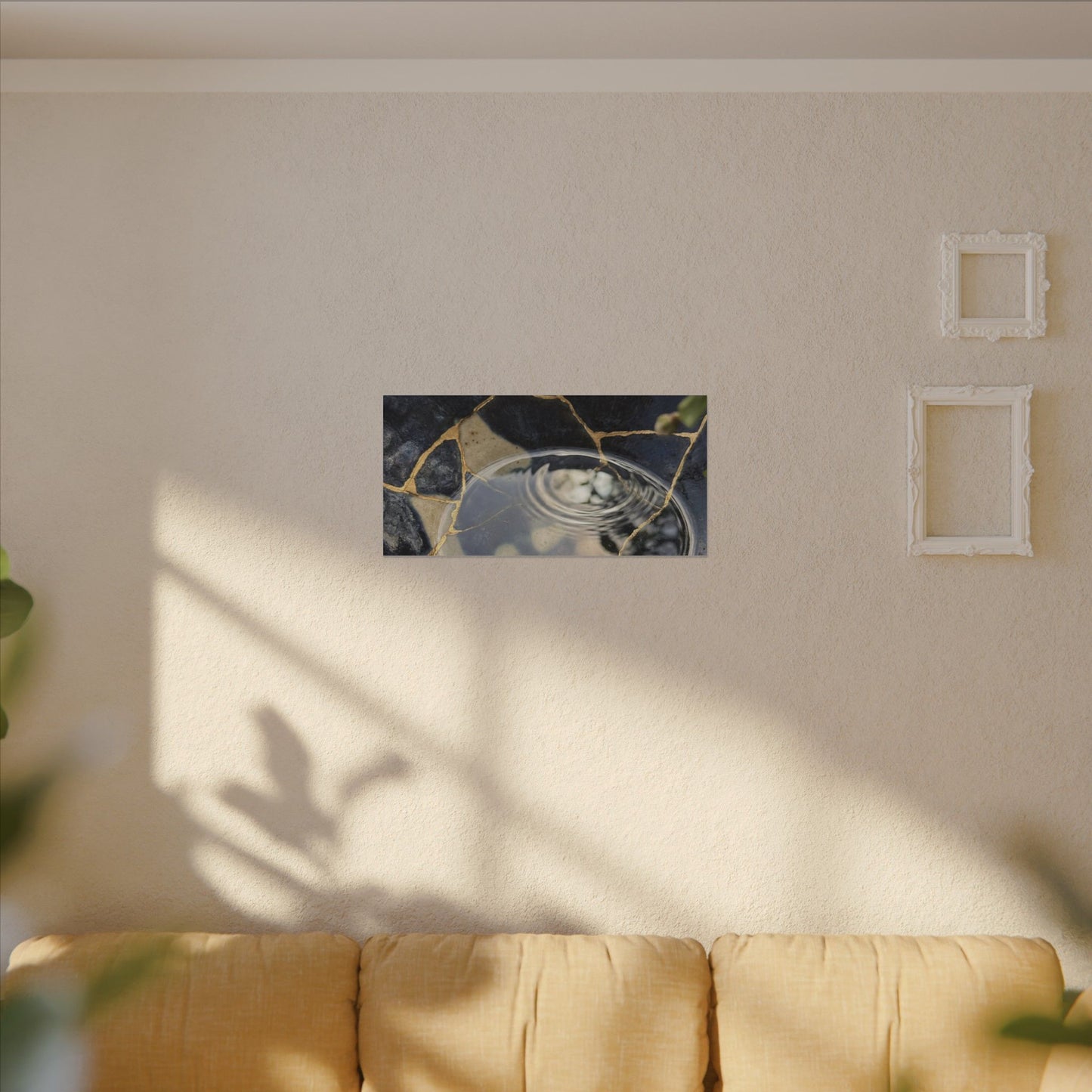 Water Ripple Spring Canvas Art | Kintsugi Beautiful Design