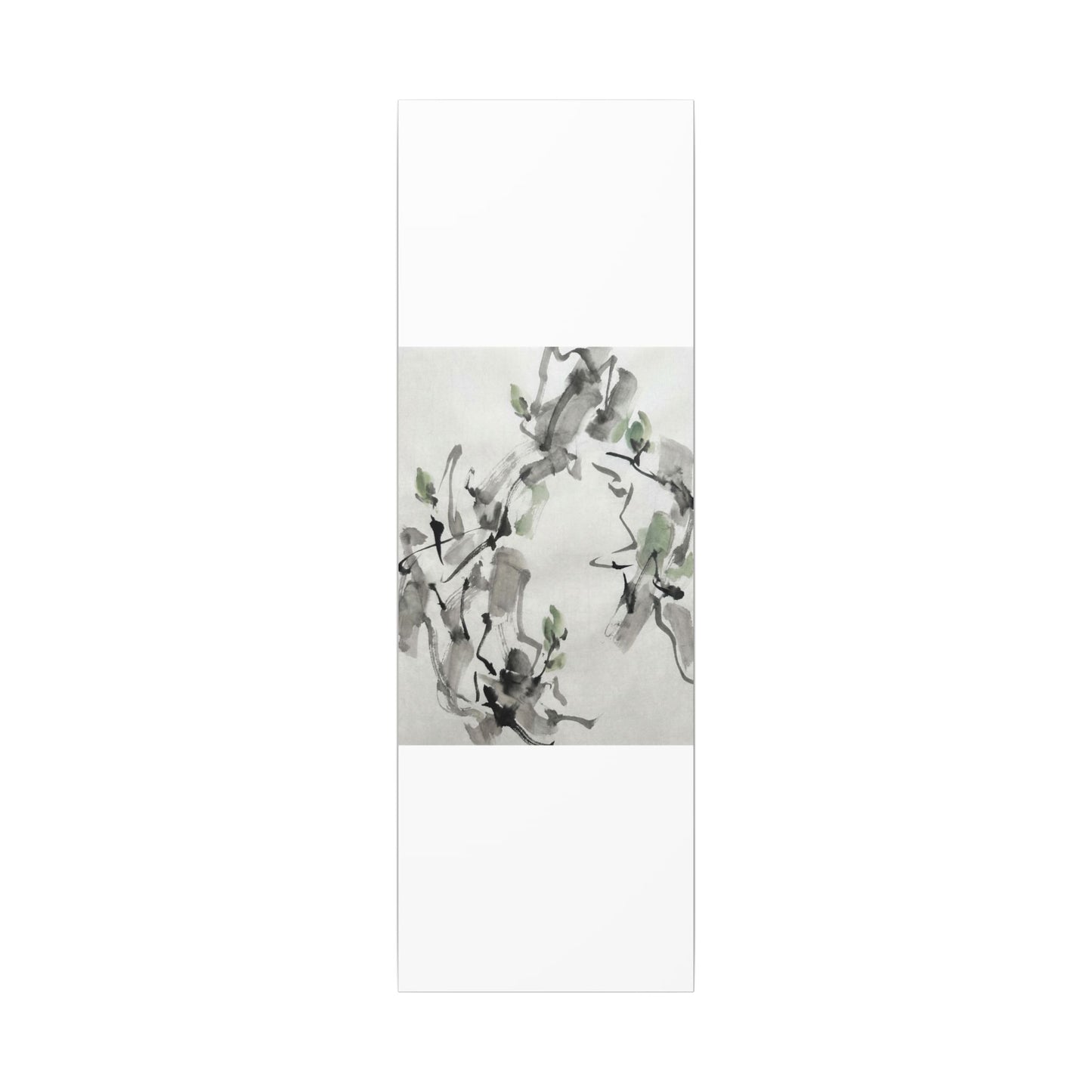 Zen Ink Brushstroke in Overcast | Sumi E Canvas Art