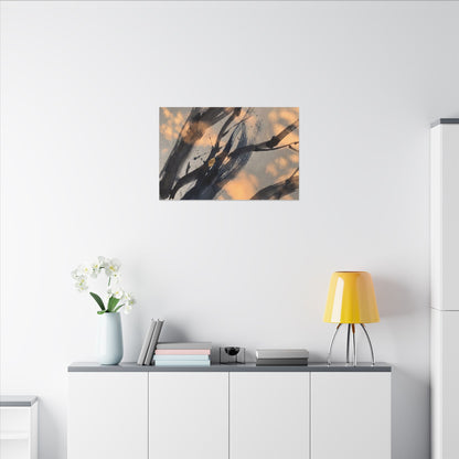 Datsuzoku Ink Brushstroke Canvas Art - Dark Japandi Shadow Zen