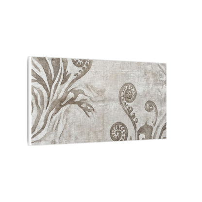 Japandi Fern Unfurling in Overcast | Japanese Pattern Canvas Art