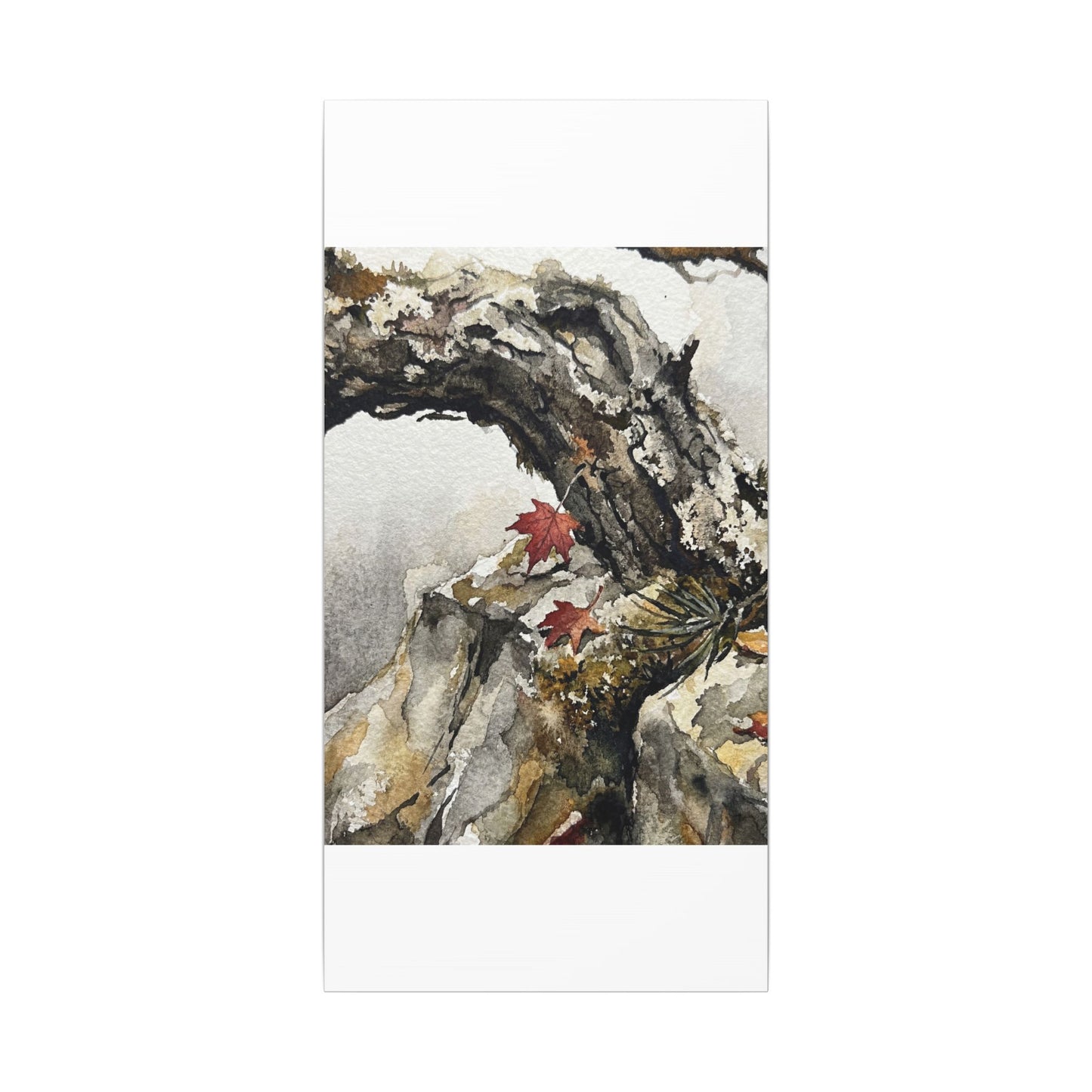 Pine Tree Autumn Canvas Art | Japandi Earthy Design