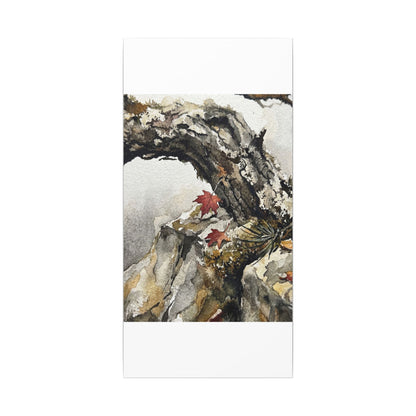 Pine Tree Autumn Canvas Art | Japandi Earthy Design