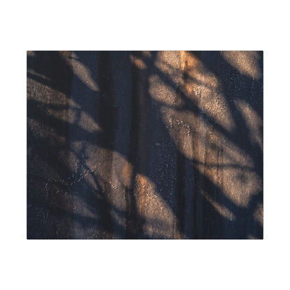 Dark Japandi Shadow Play in Golden Hour | Shadow Zen Canvas Art Art Print
