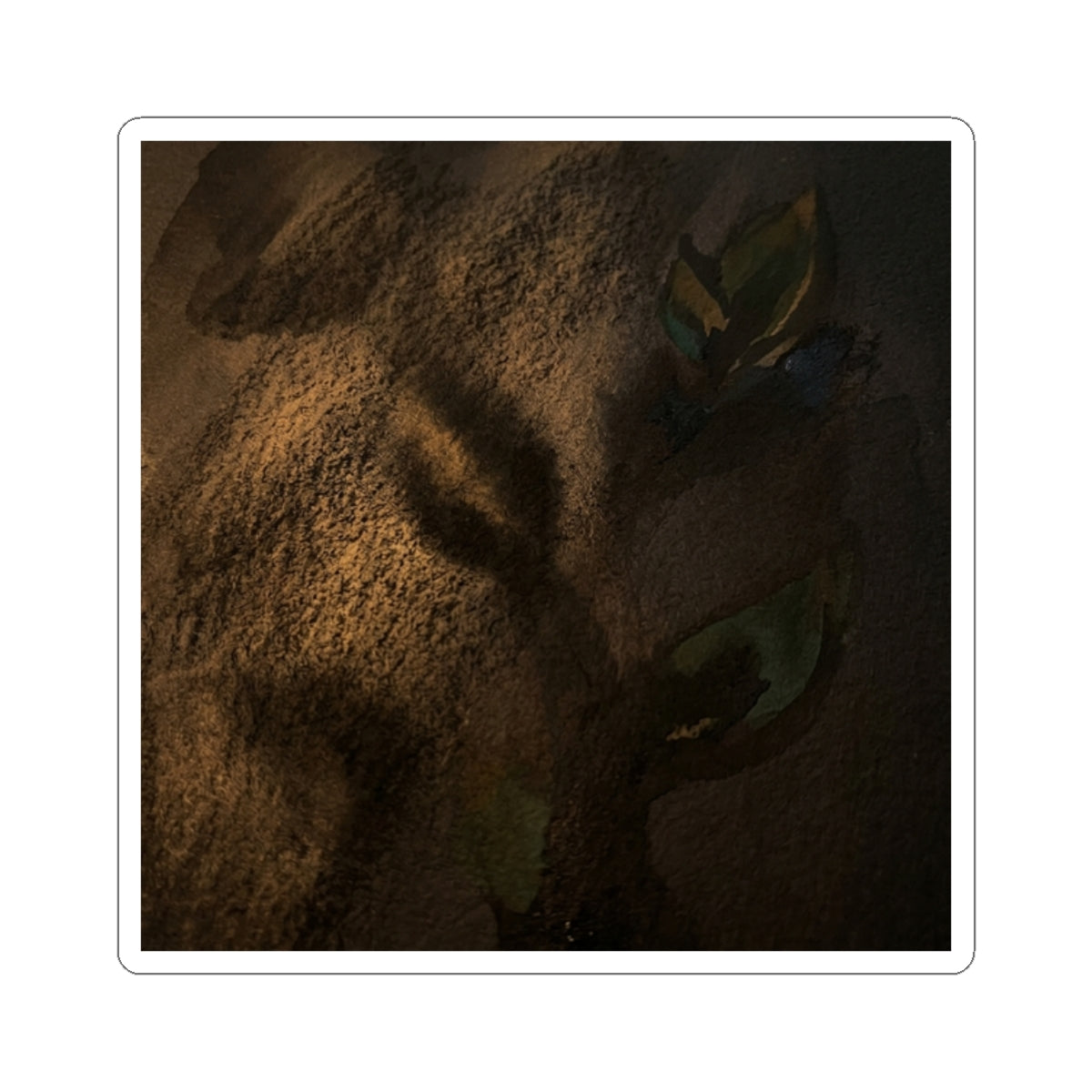 Shadow Play Sticker | Spring Dark Japandi Charcoal Ink Art