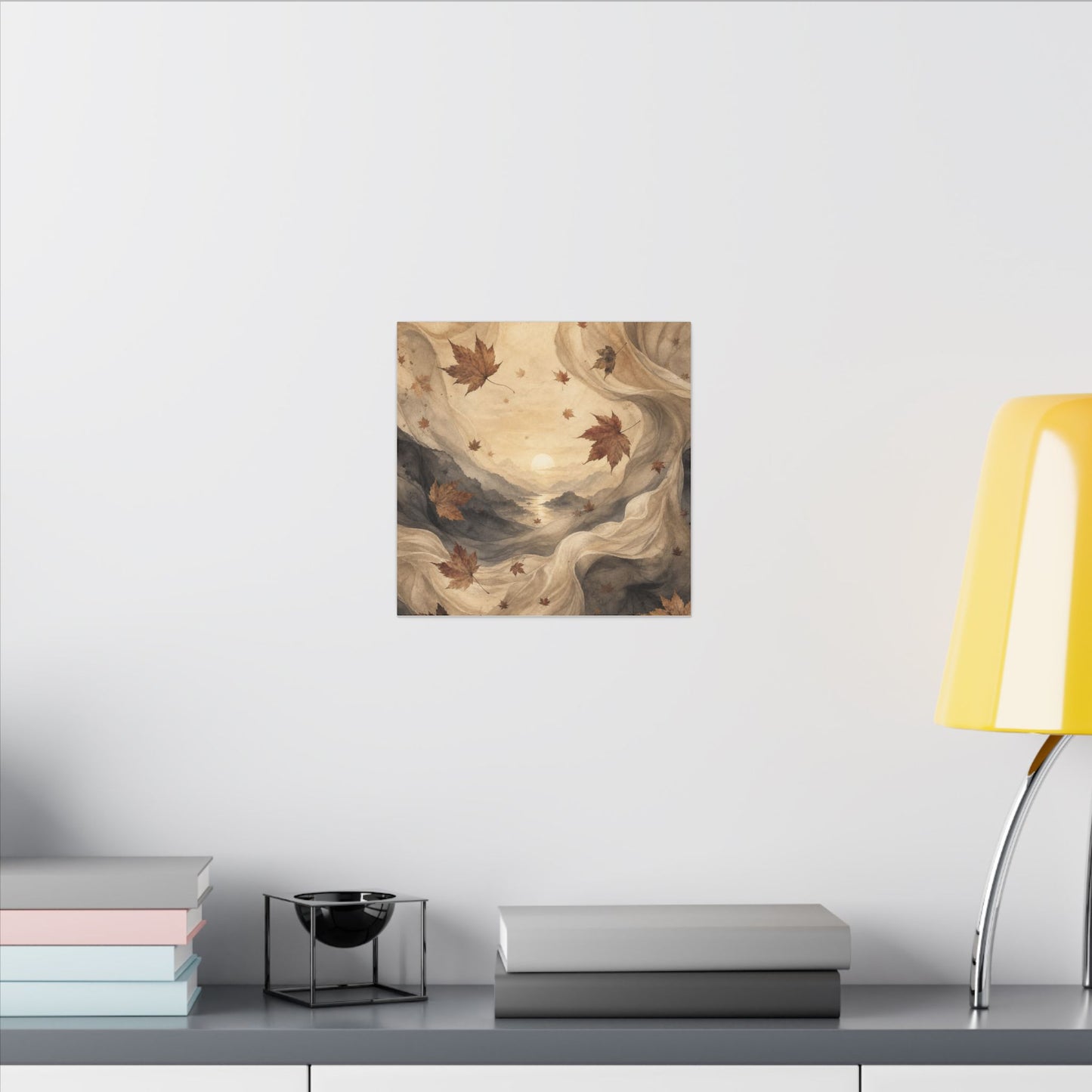 Autumn Silk Drape Watercolor Canvas Art | Earthy Decor