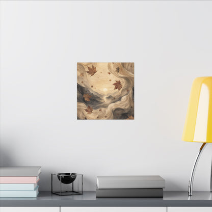 Autumn Silk Drape Watercolor Canvas Art | Earthy Decor