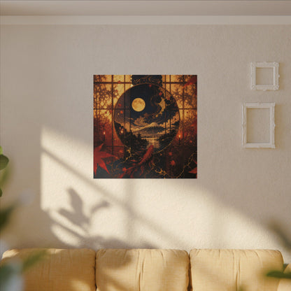 Beautiful Shoji Screen Canvas Art - Gold Vein Kintsugi