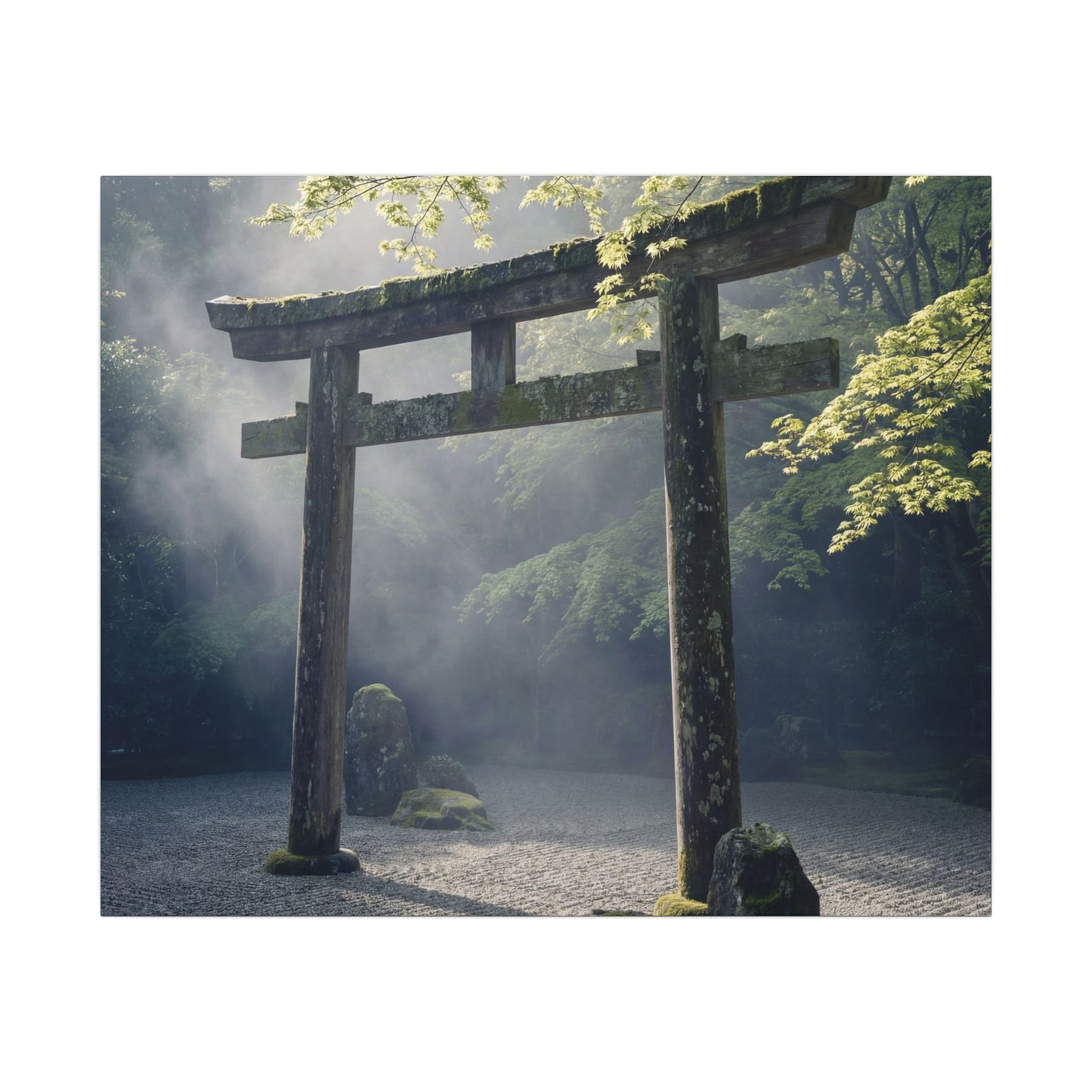 Torii Gate Canvas Art | Spring Zen Karesansui Art