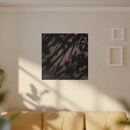 Shadow Play Summer Canvas Art | Dark Japandi Moody Design